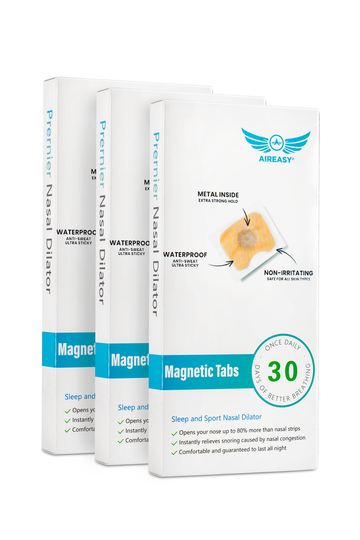 Plasturi magnetici pe nas